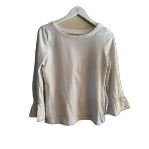 Kate Spade Broome Street 3/4 sleeve knit tee shirt ruffled sleeve medium